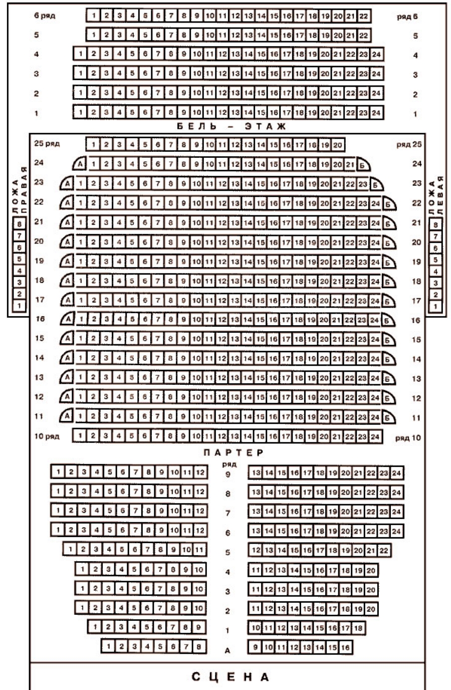 Театр Современник схема зала
